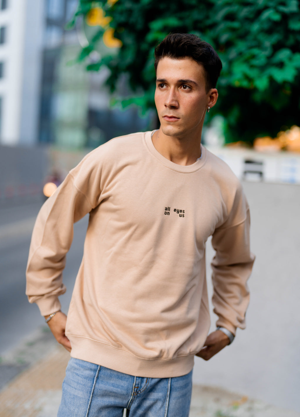 Unisex Nude All Eyes On Us Sweatshirt