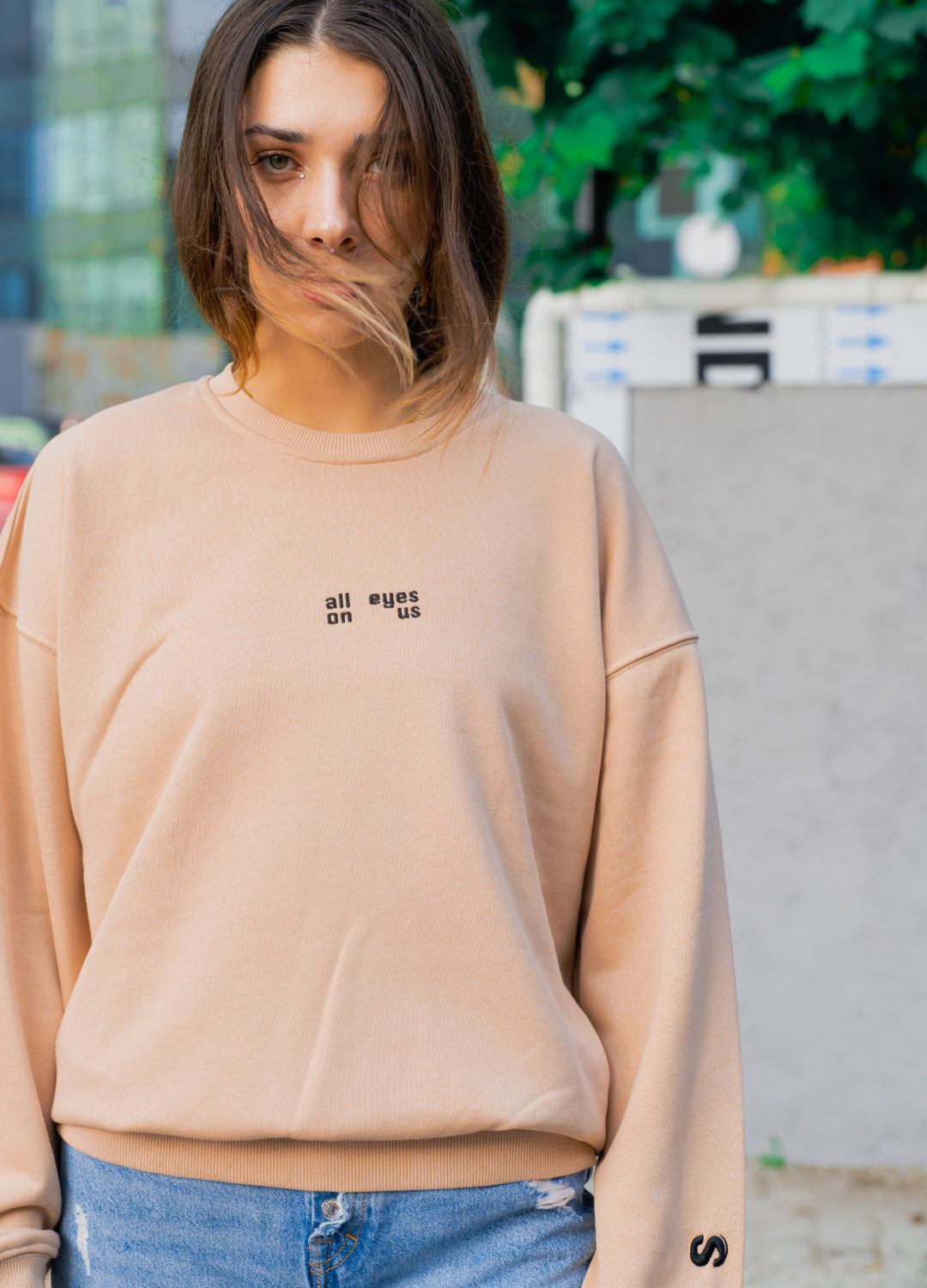 Unisex Nude All Eyes On Us Sweatshirt