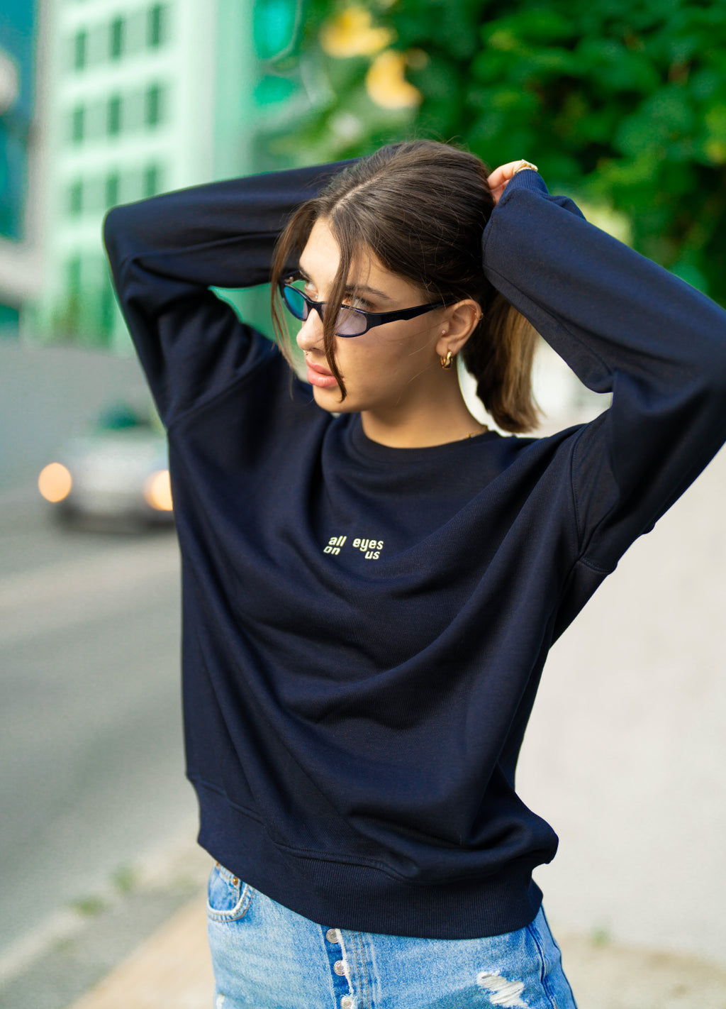 Unisex Midnight Blue All Eyes On Us Sweatshirt