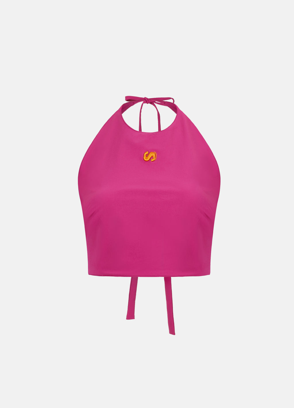 Embroidered Pink Logo Bustier