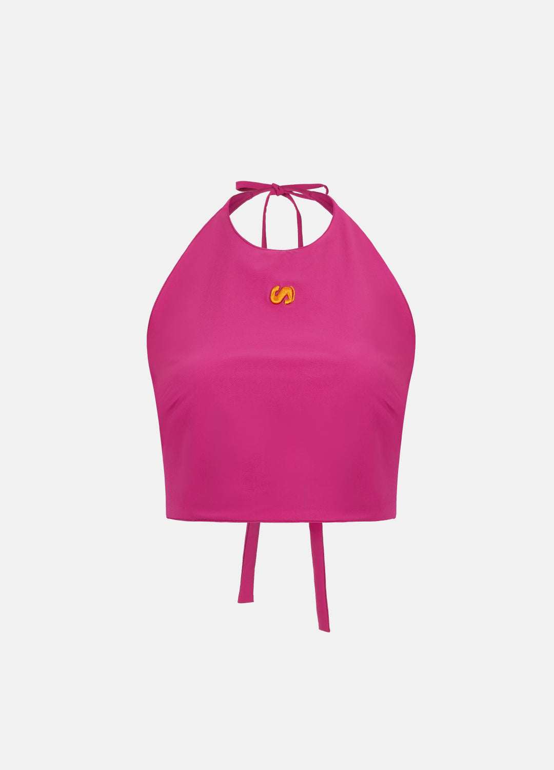 Embroidered Pink Logo Bustier