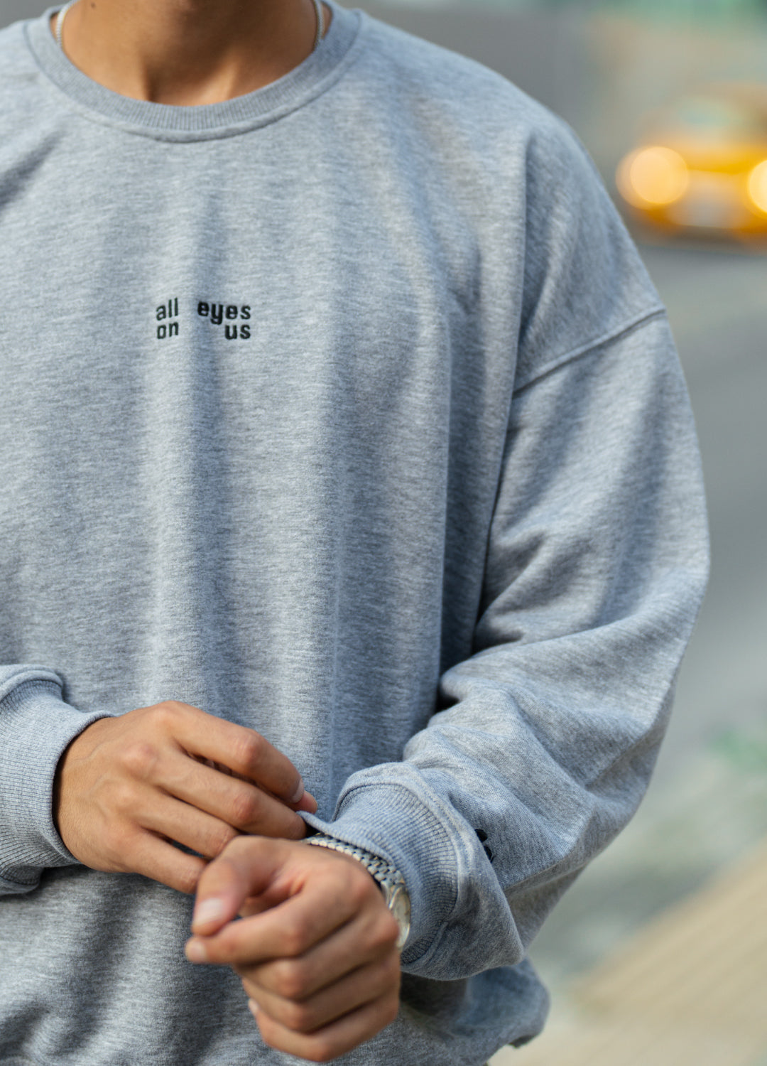 Unisex Ash Gray All Eyes On Us Sweatshirt