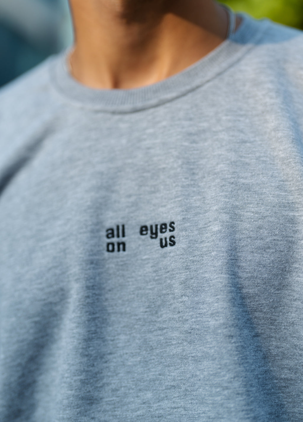 Unisex Ash Gray All Eyes On Us Sweatshirt