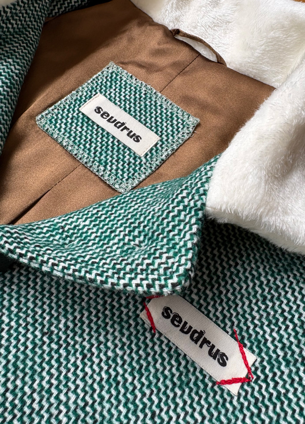 Noble Era %30 Yün Karışımlı Yeşil Ceket