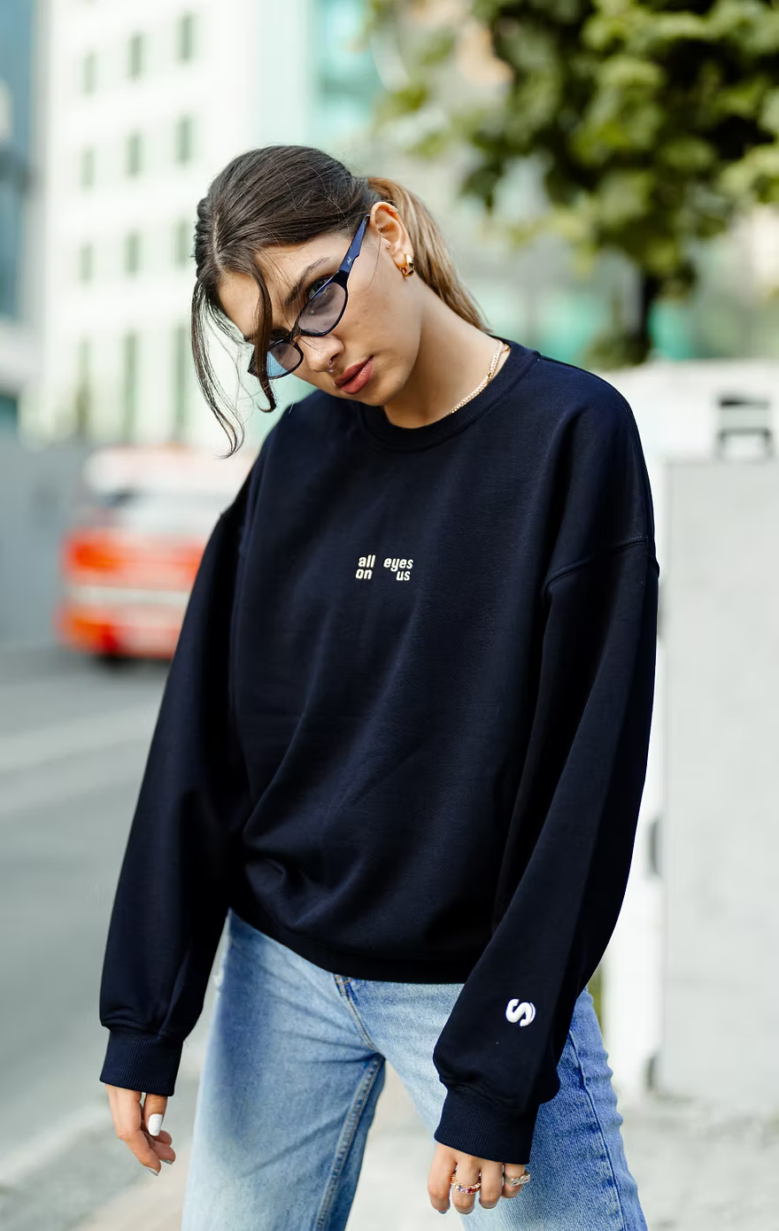 Unisex Midnight Blue All Eyes On Us Sweatshirt