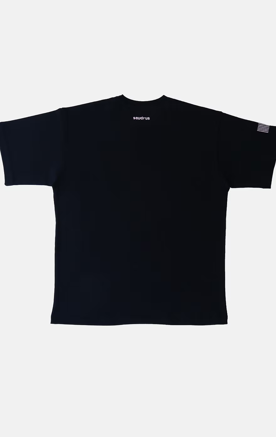 Unisex Oversized Black T-shirt Pink Logo