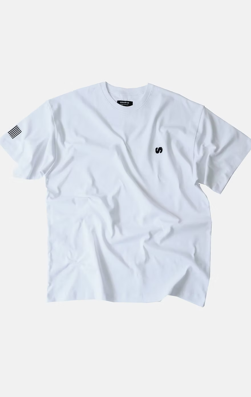 Unisex Oversized White T-shirt Black Logo