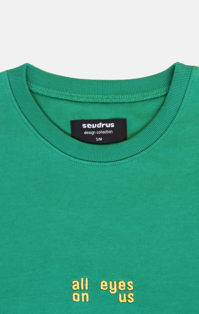 Unisex Oversized All Eyes On Us Green T-shirt