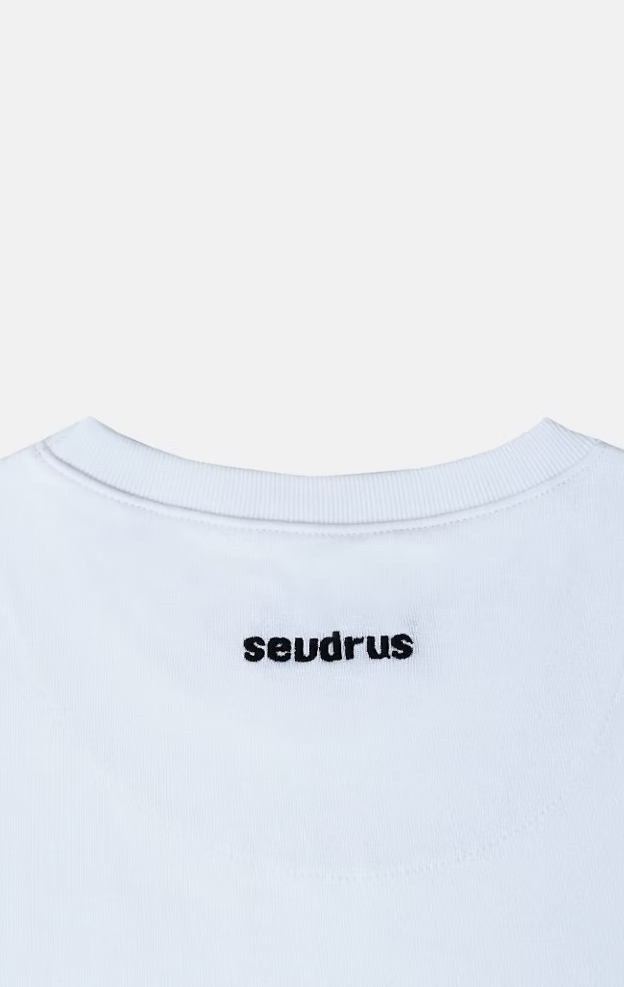 Unisex Oversized White T-shirt Black Logo