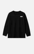 Unisex Black Ticket Nakışlı %100 Pamuk Long Sleeve Tee