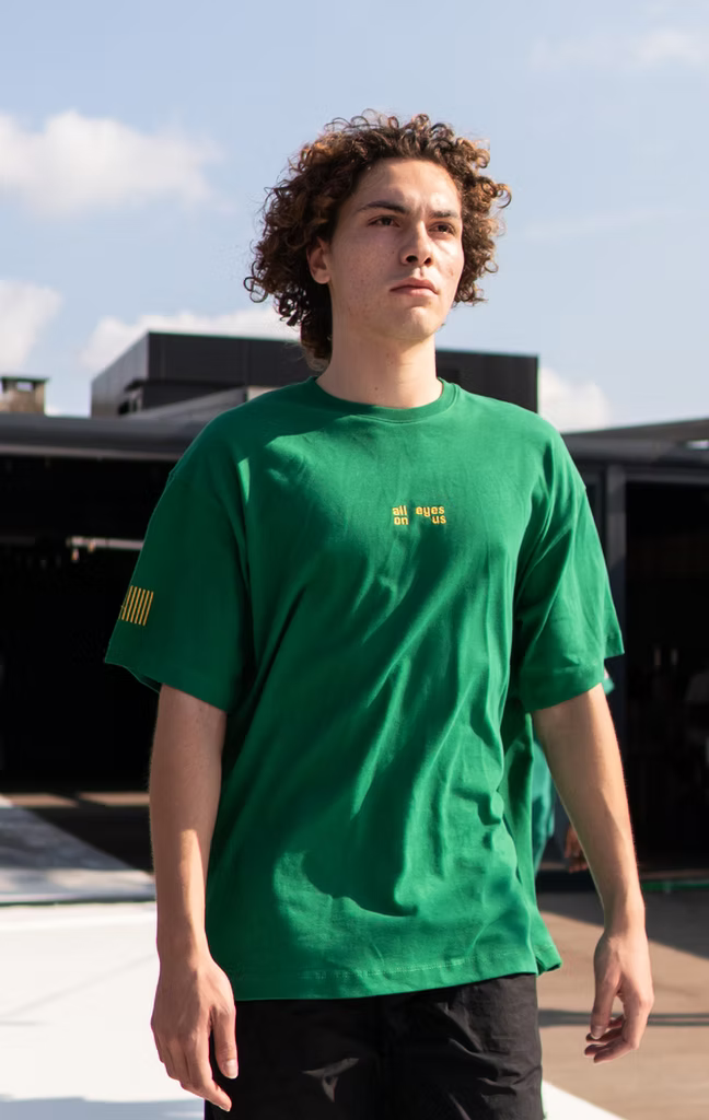 Unisex Oversized All Eyes On Us Green T-shirt