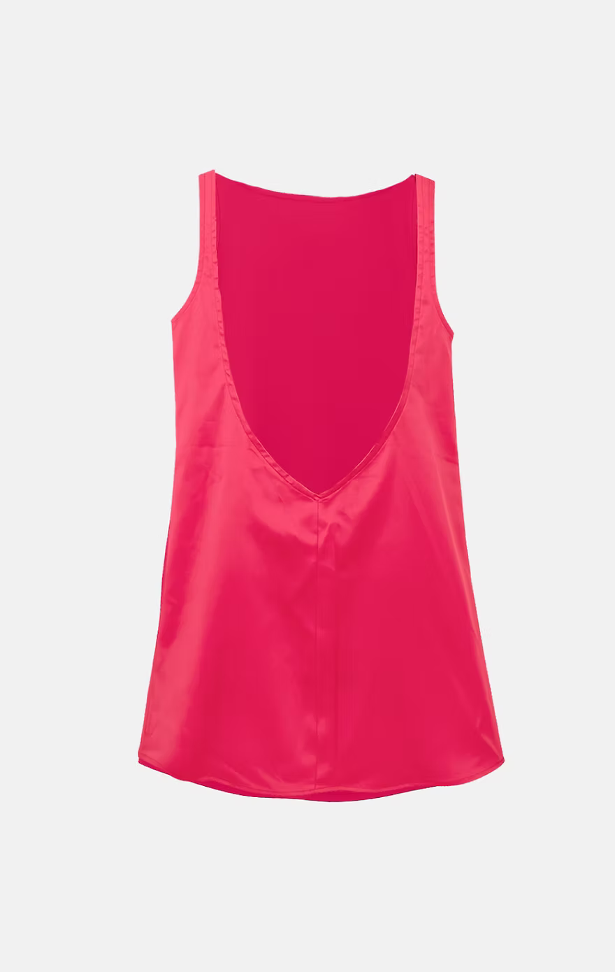 Satin Mini Dress 02 Pink