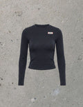 Dark Gray Ticket %100 Pamuk Uzun Kollu Fit Body