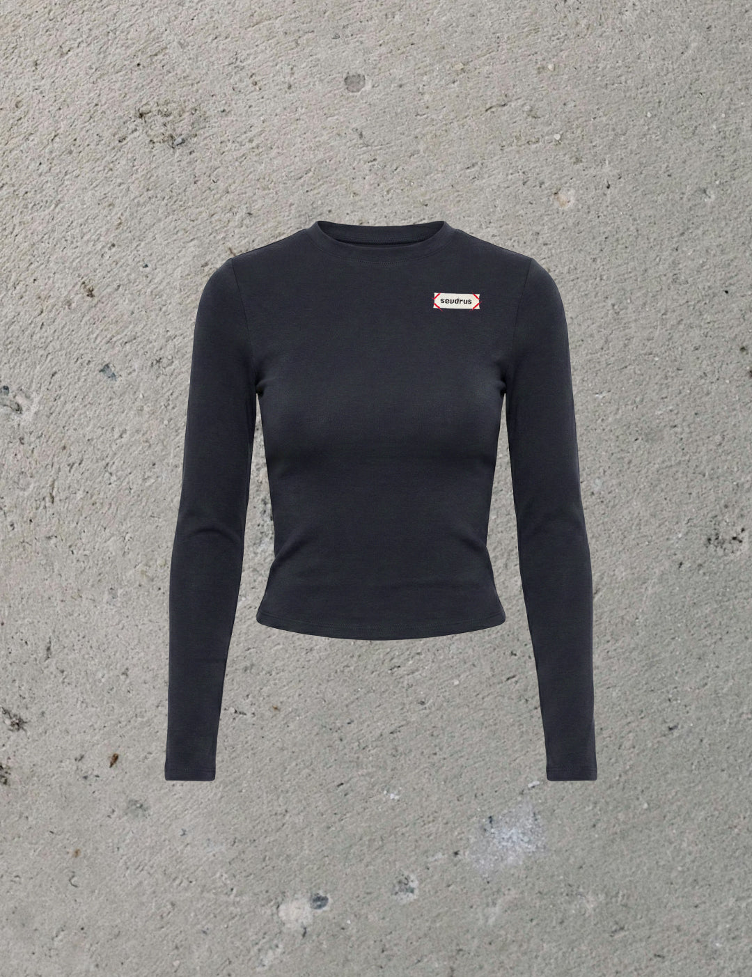 Dark Gray Ticket %100 Pamuk Uzun Kollu Fit Body