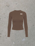 Brown Ticket %100 Pamuk Uzun Kollu Fit Body