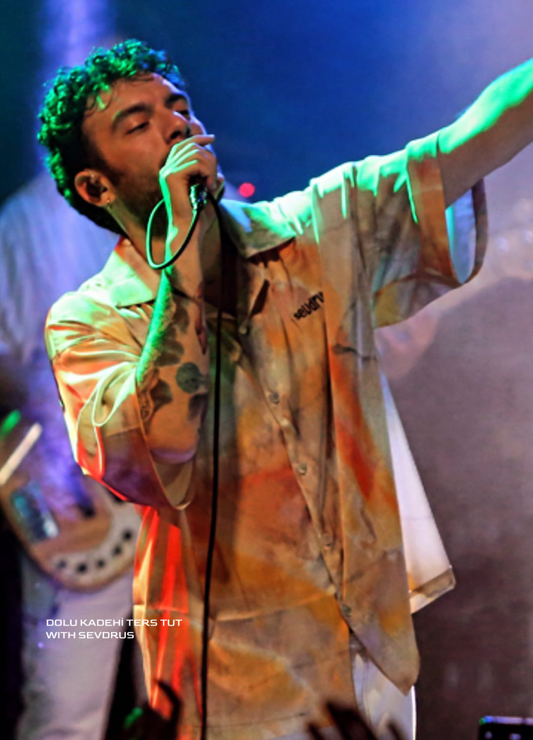 Unisex All Eyes On Us Desenli Saten Gömlek