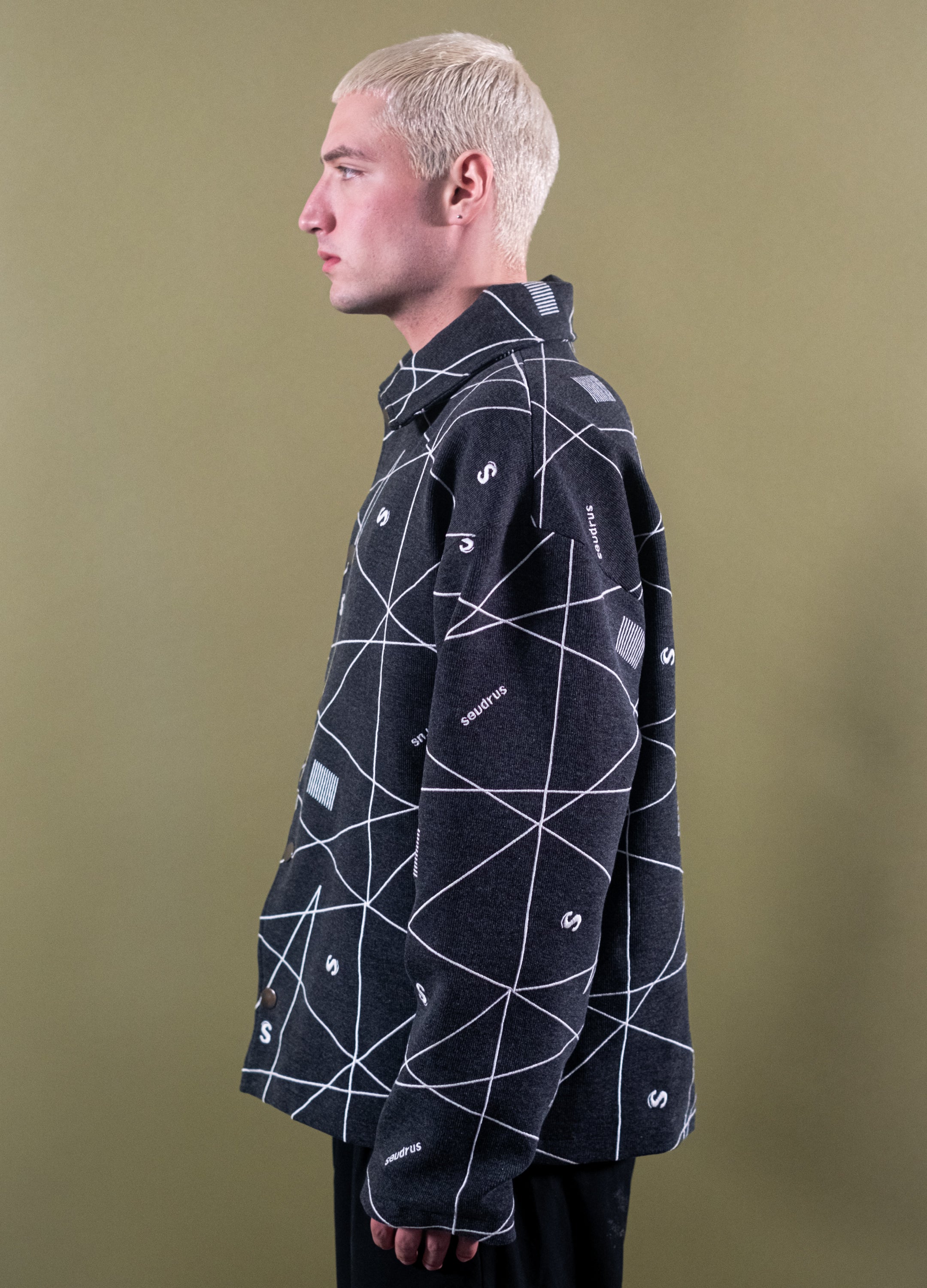 Unisex Full Embroidered Monolith Jacket