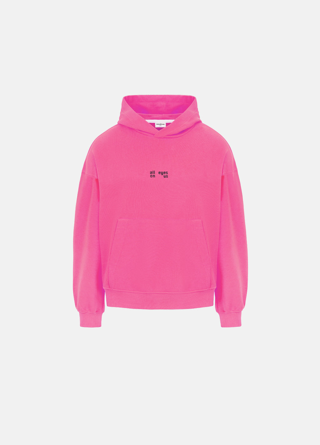 Unisex Pink Lines Embroidered Hoodie