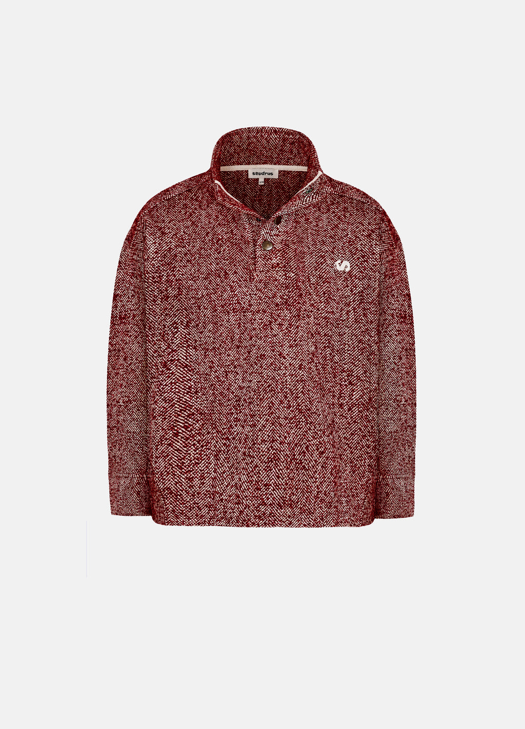 Unisex Garnet High Collar Wool Sweatshirt