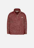 Unisex Garnet Dik Yakalı Yün Sweatshirt