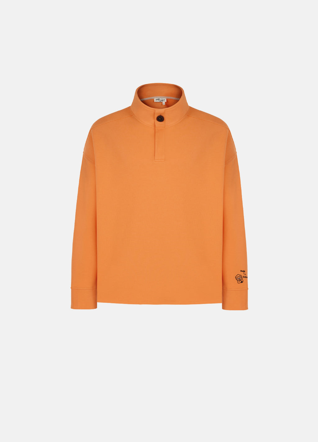 Unisex Orange High Collar Sweatshirt Scops x Sevdrus Collab