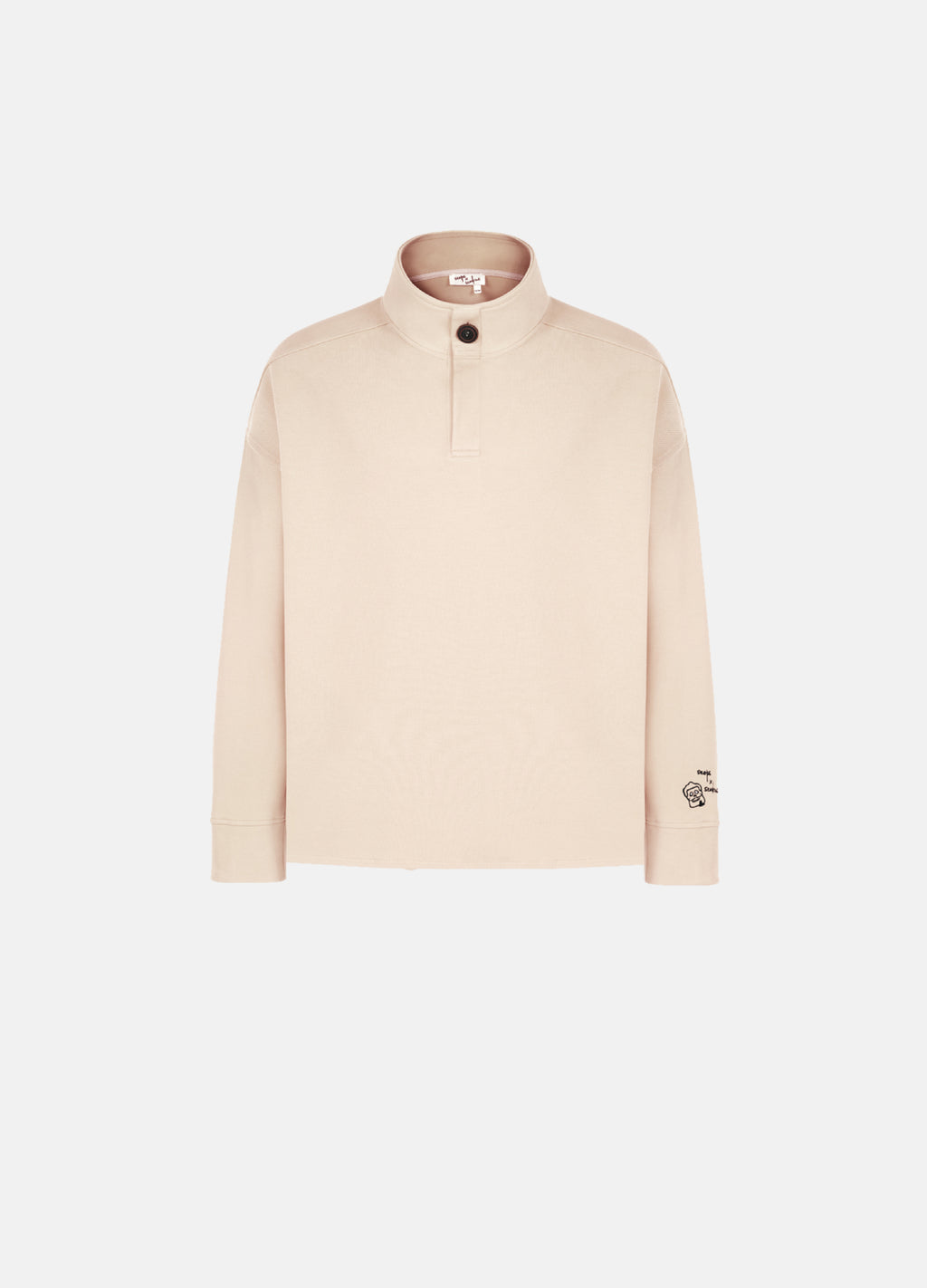 Unisex Cream High Collar Sweatshirt Scops x Sevdrus Collab