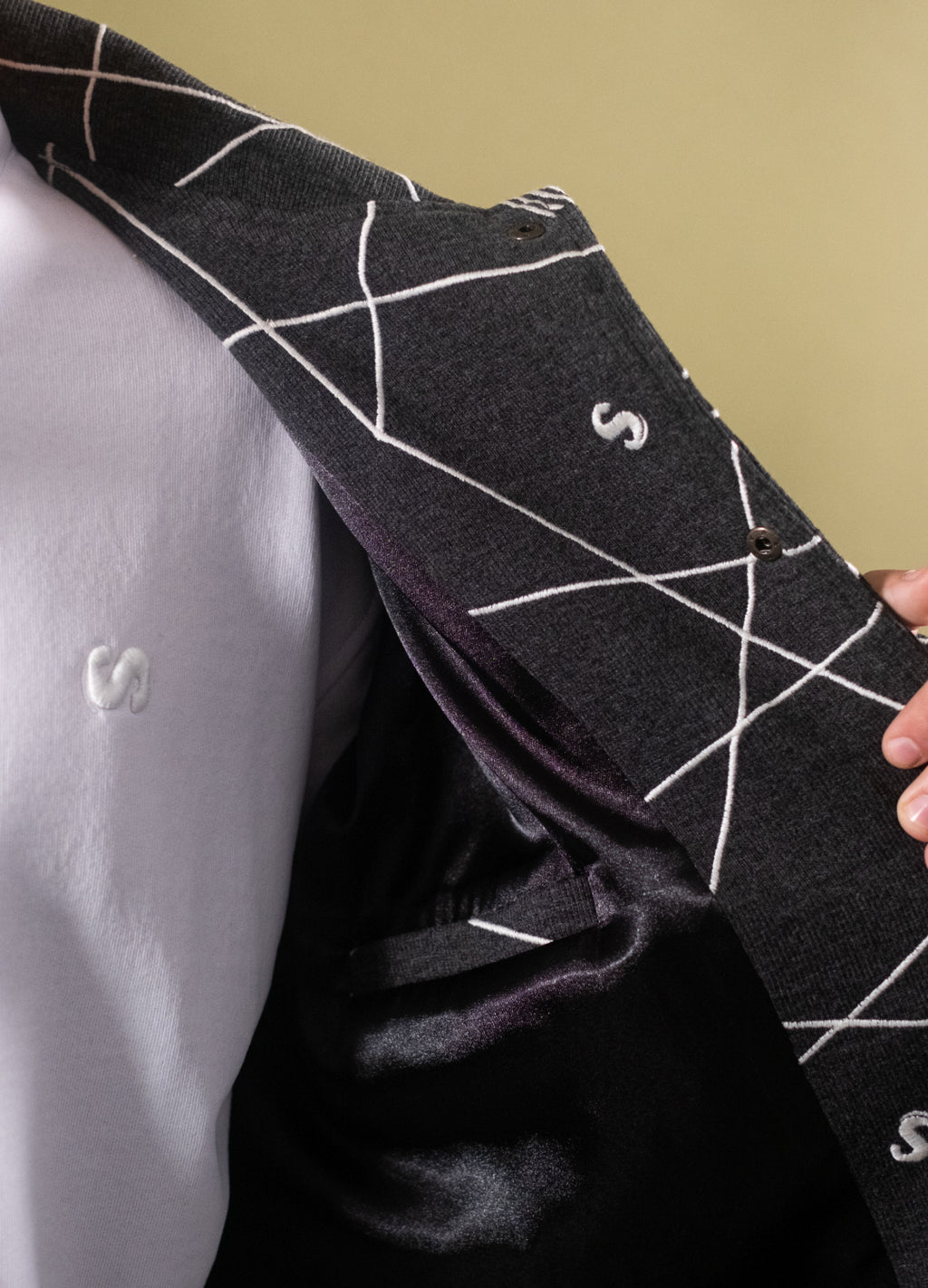 Unisex Full Embroidered Monolith Jacket