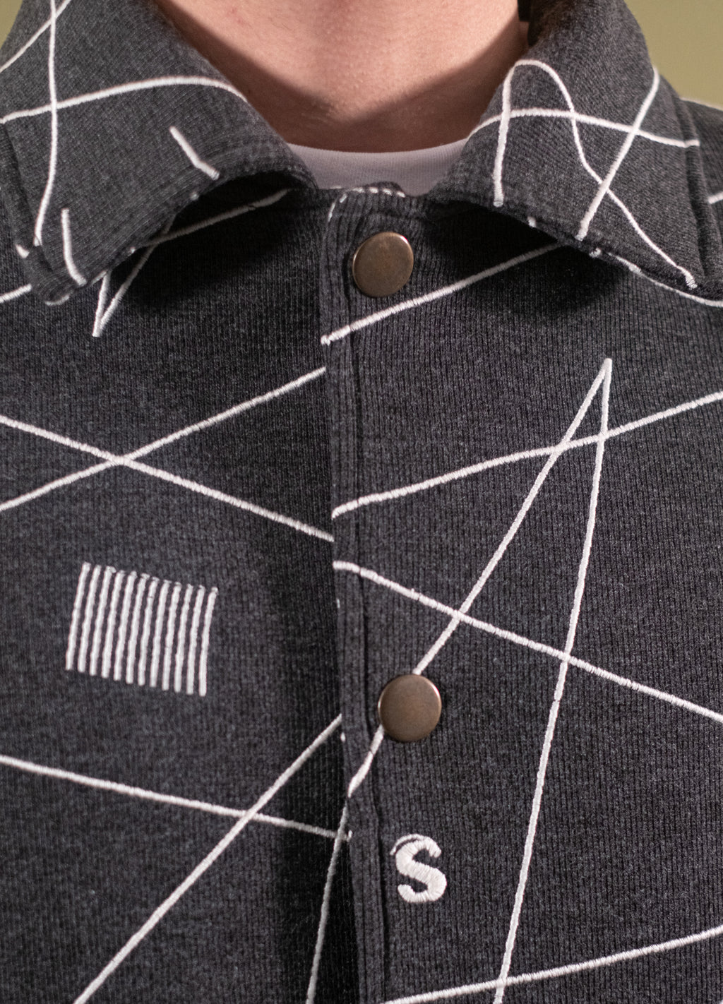 Unisex Full Embroidered Monolith Jacket