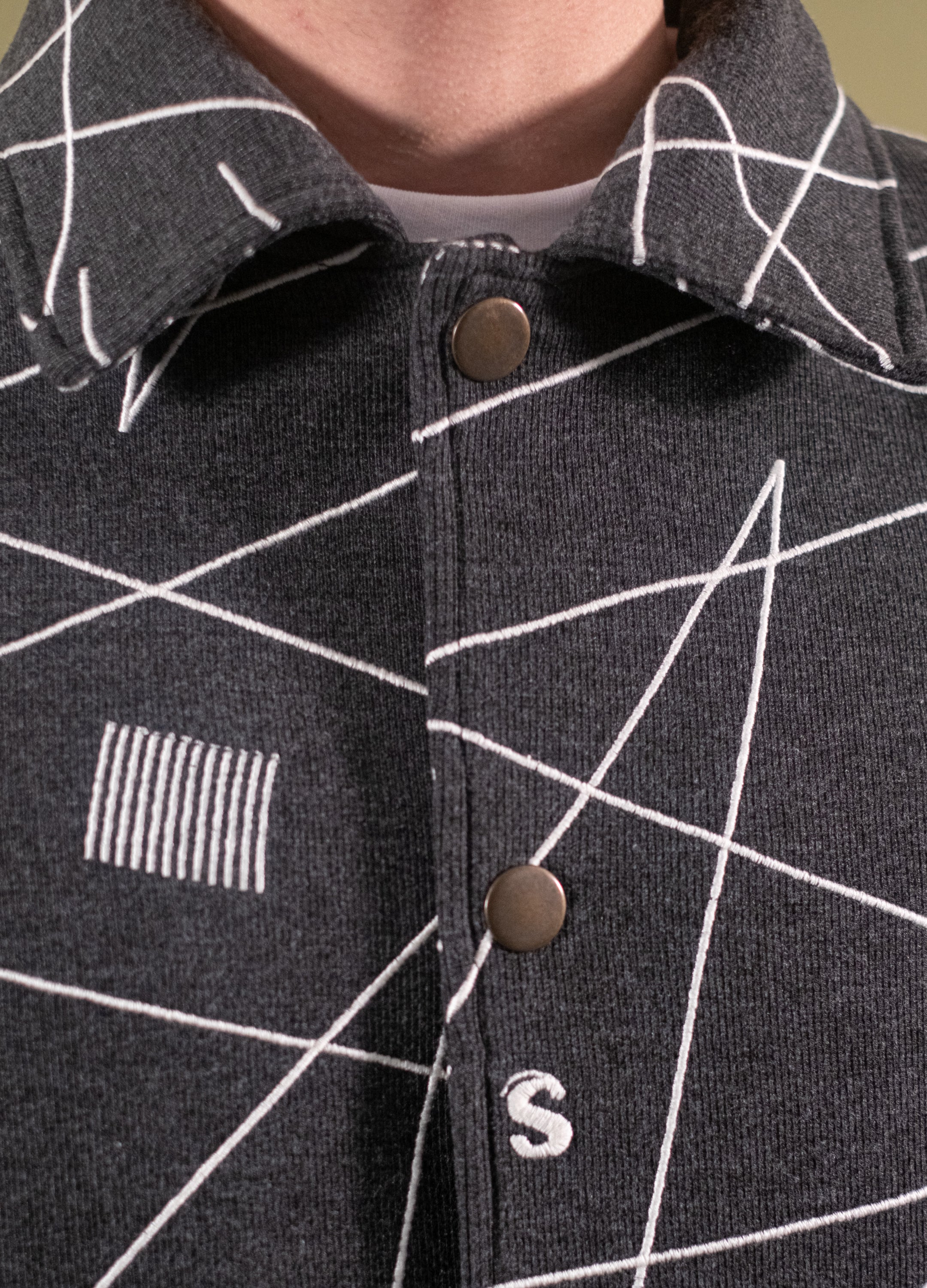 Unisex Full Embroidered Monolith Jacket