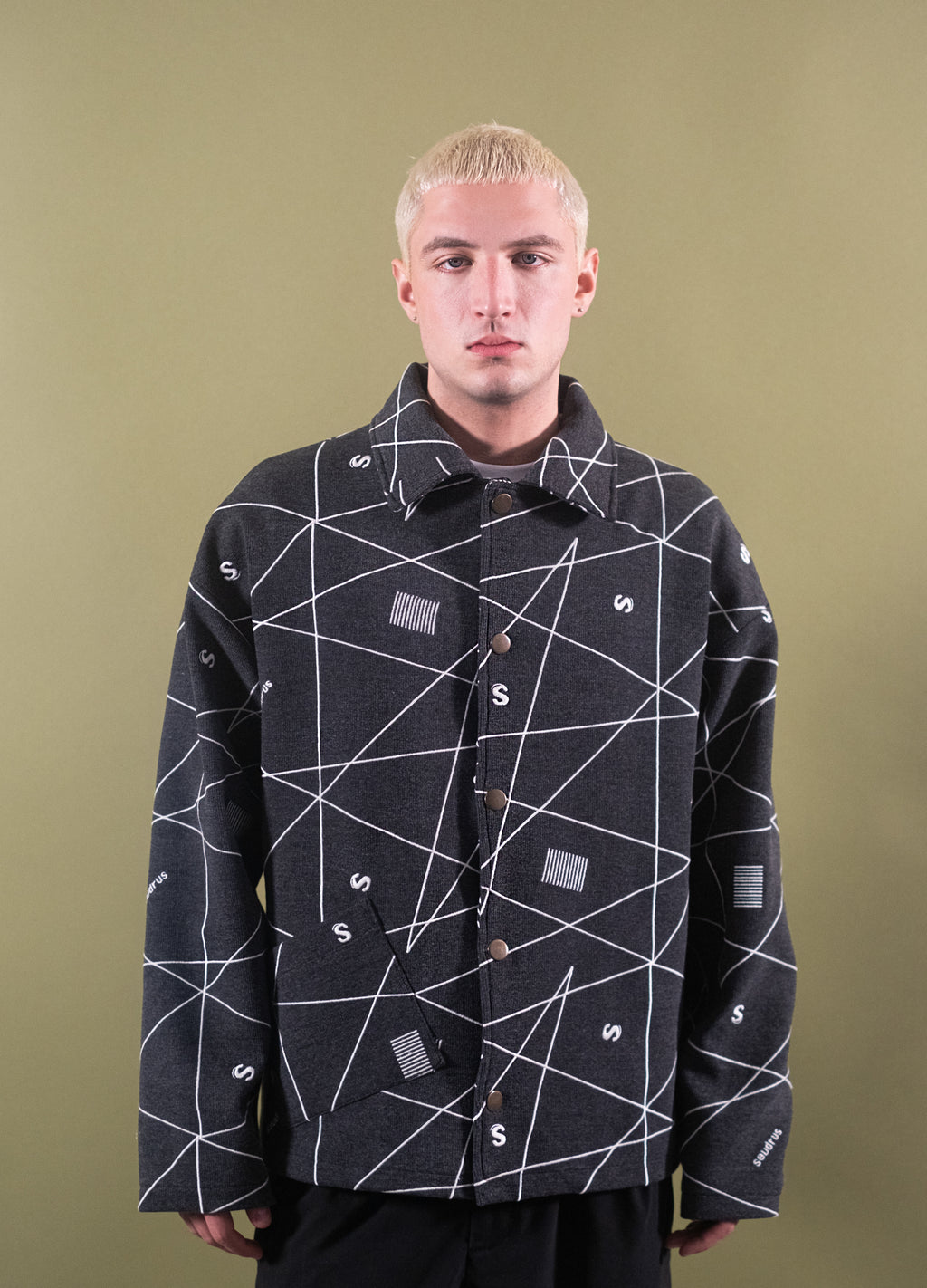 Unisex Full Embroidered Monolith Jacket