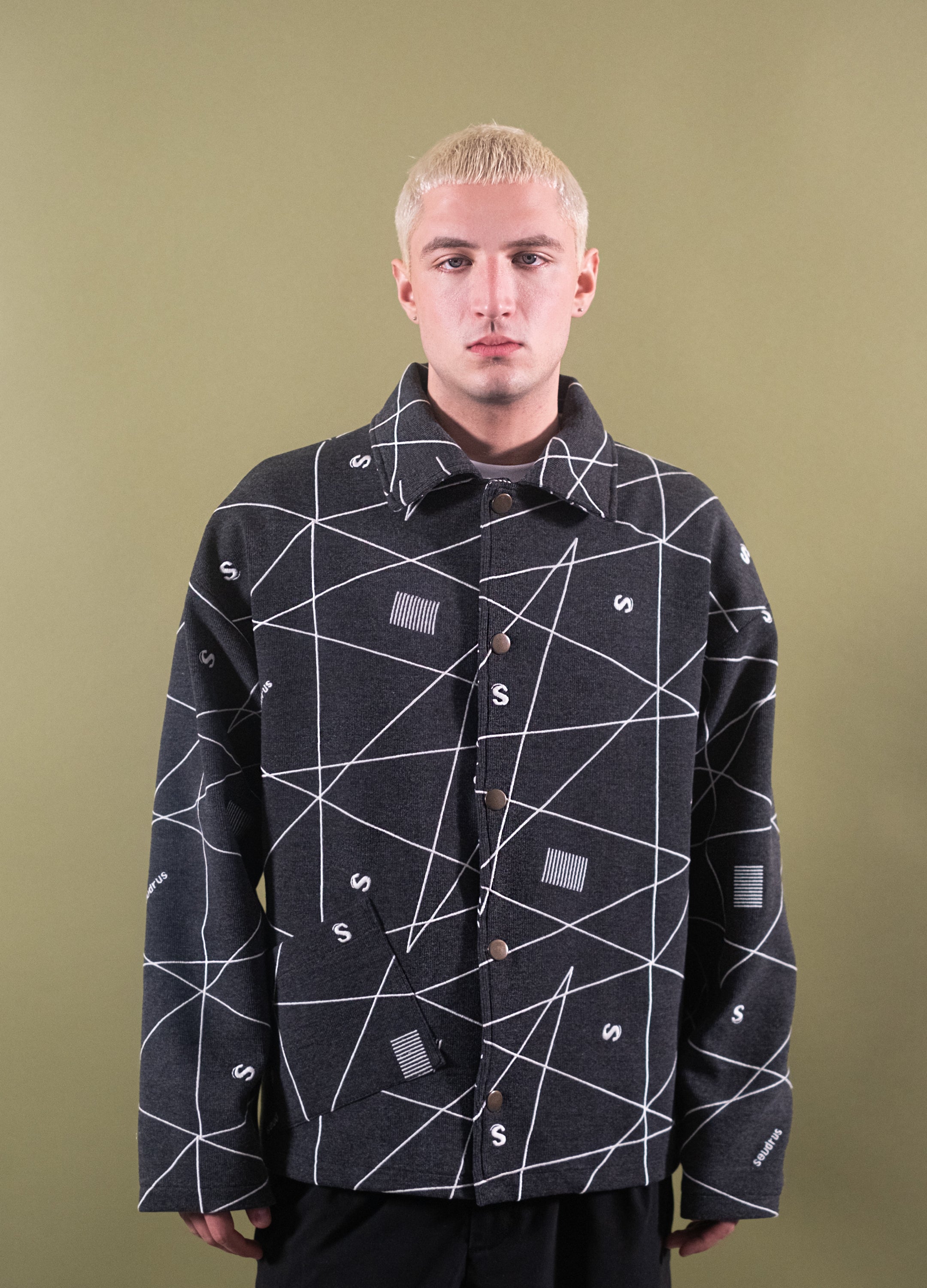 Unisex Full Embroidered Monolith Jacket