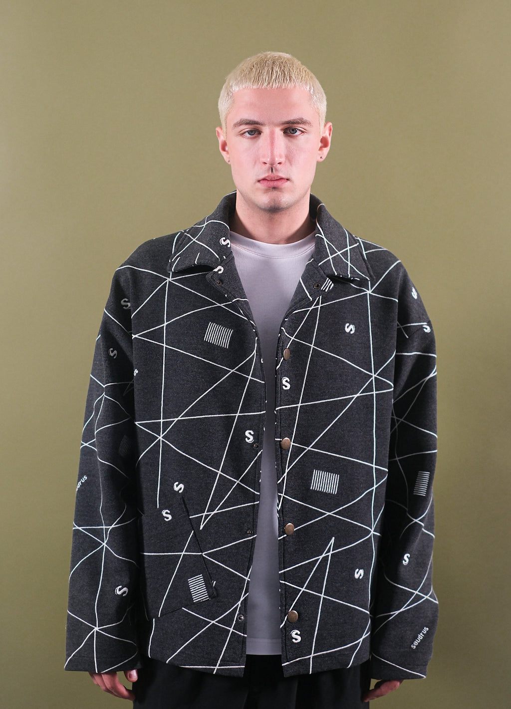 Unisex Full Embroidered Monolith Jacket