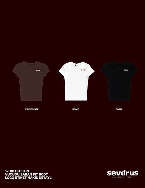 Brown Ticket %100 Pamuk Fit Body