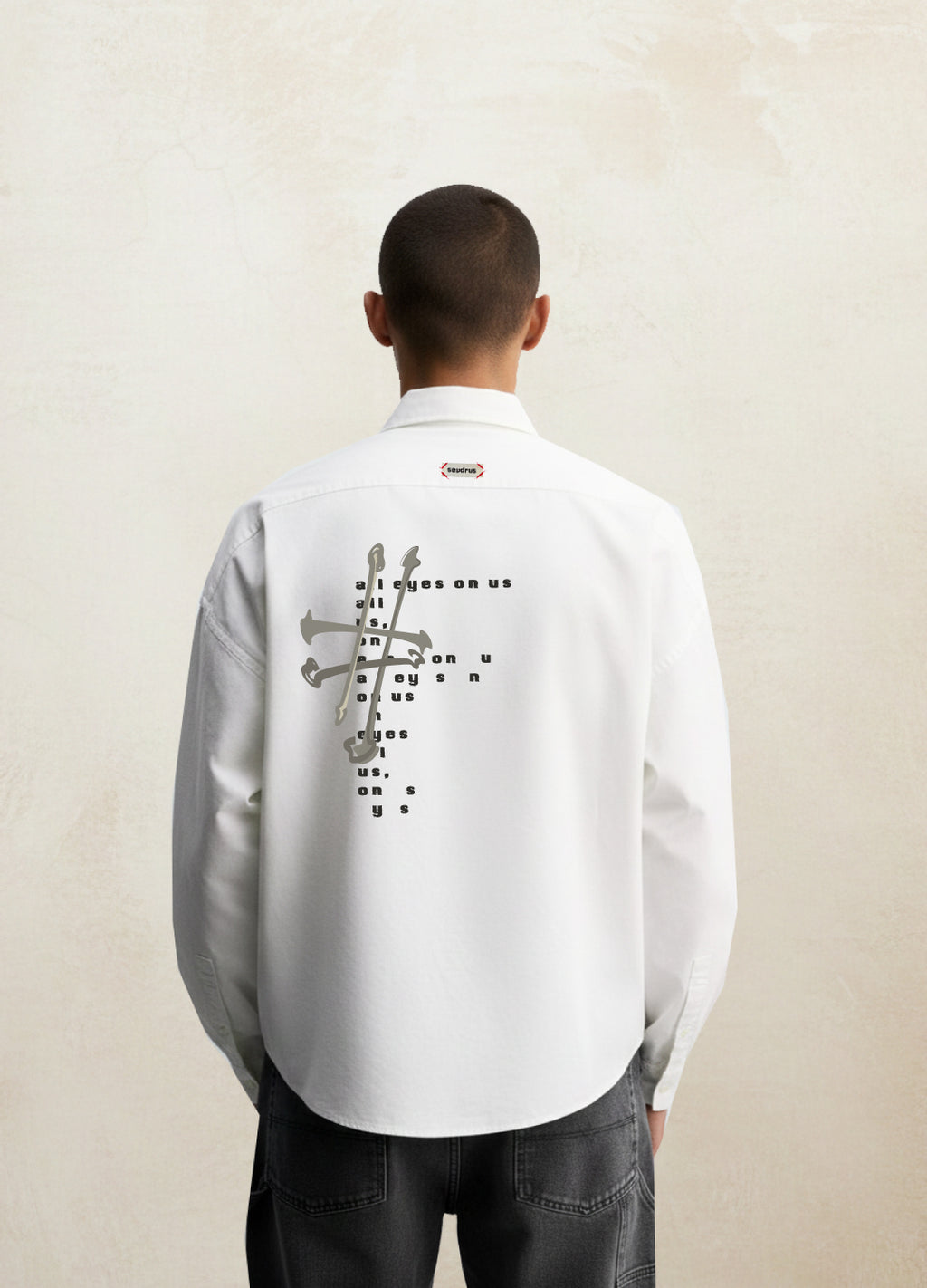 Typewriter Unisex Beyaz Gömlek