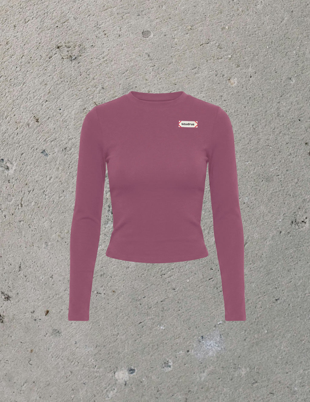 Old Rose Ticket %100 Pamuk Uzun Kollu Fit Body