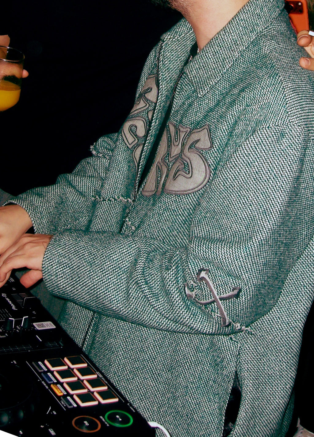 Emerald Ace Full Nakışlı Unisex Yün Ceket