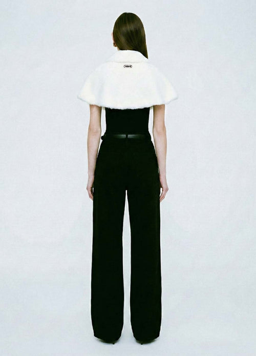 Duchess Puantiyeli Astarlı Suni Kürk Yakalık