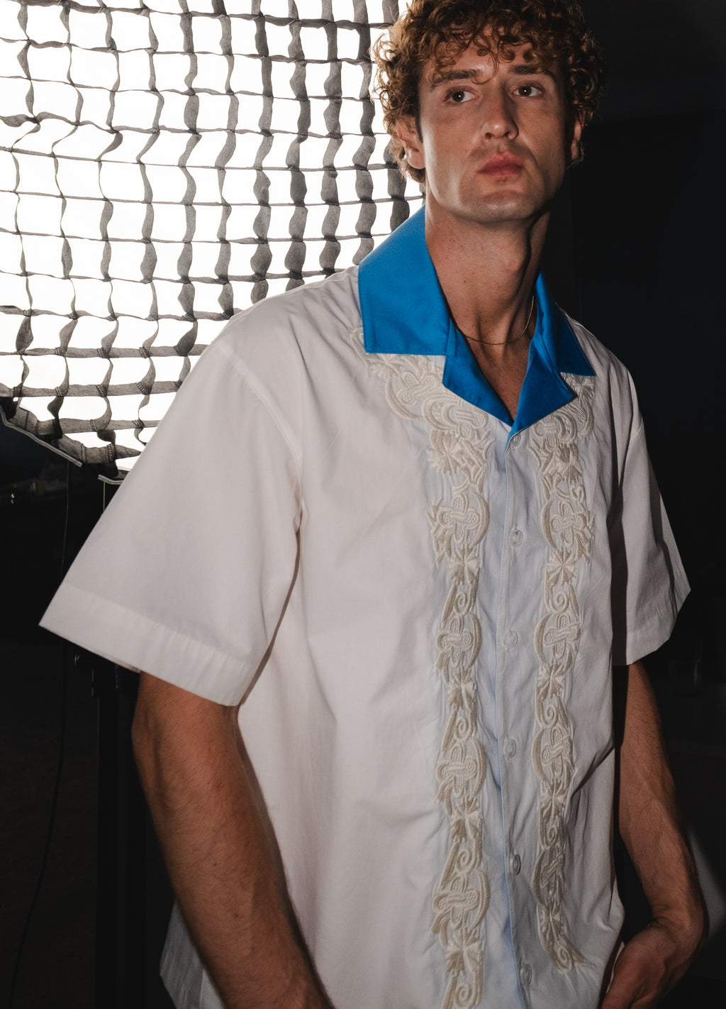 Unisex Embroidered  White Shirt 011