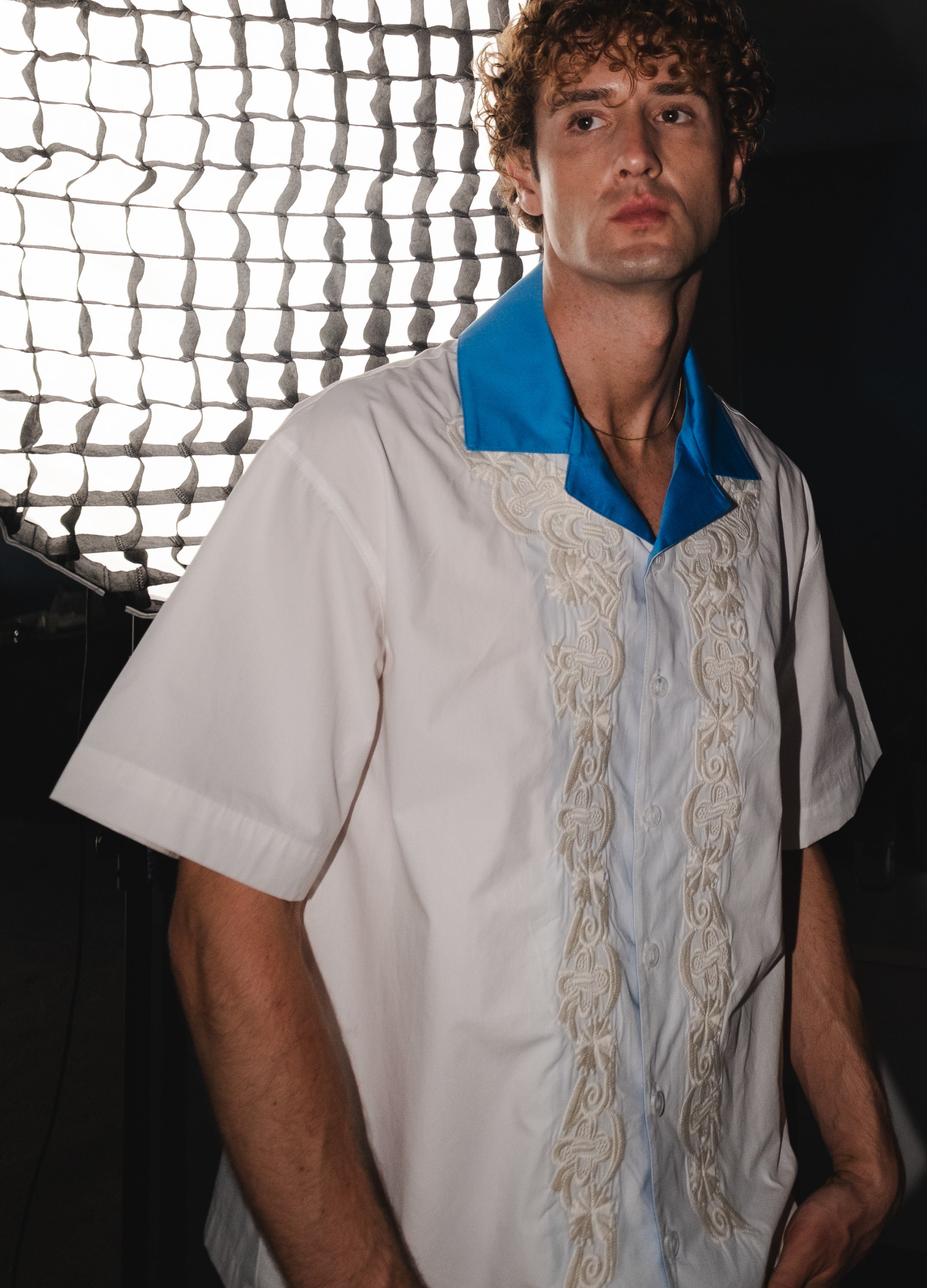 Unisex Embroidered  White Shirt 011