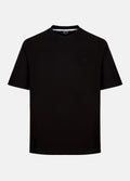 Unisex Black Logo Nakışlı Yüksek Gramajlı T-Shirt