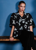 Oversized %100 Pamuk Nakışlı Batik İnce Dokuma Gömlek