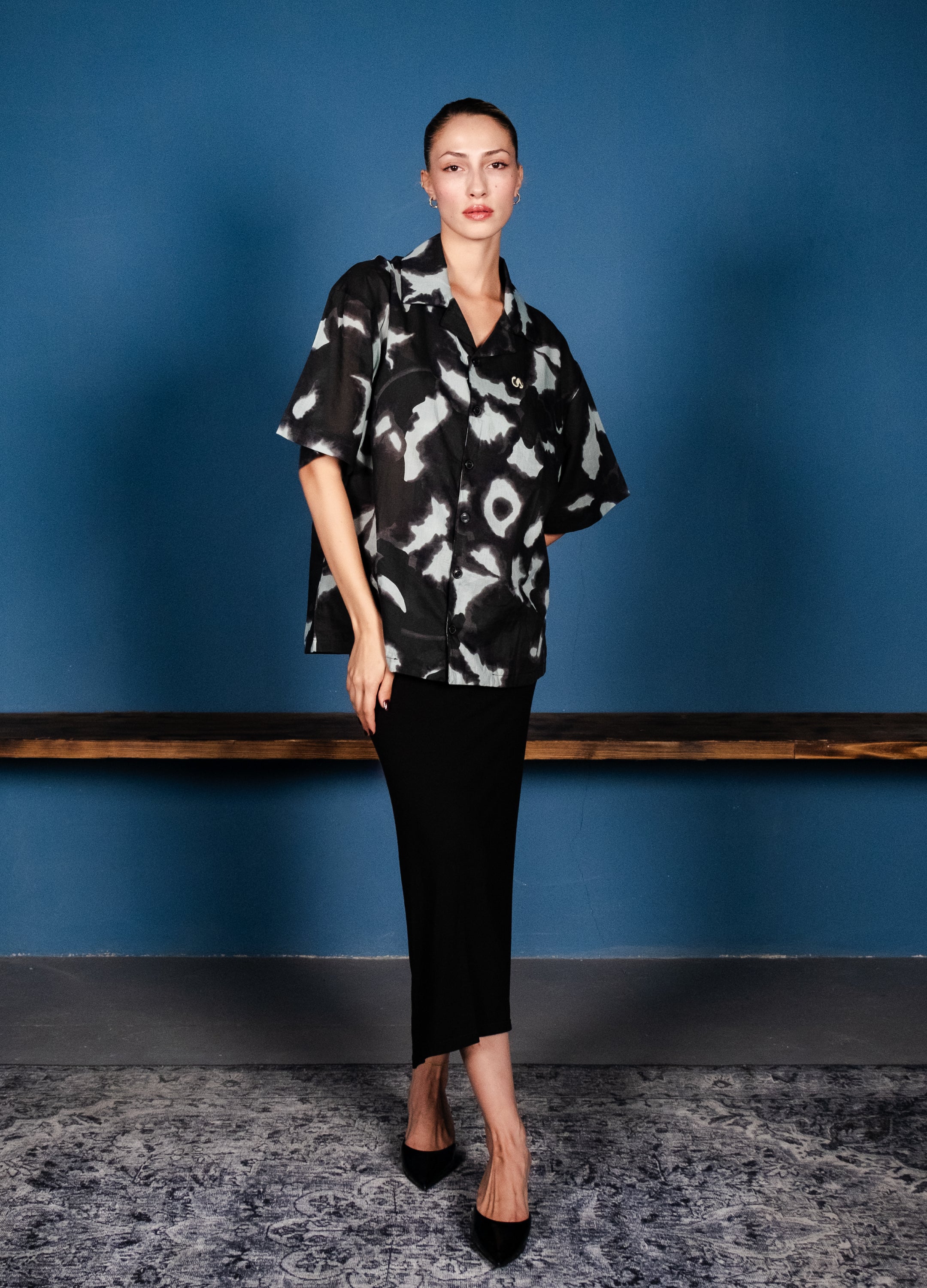 Unisex Oversized Cotton Batik Shirt 015