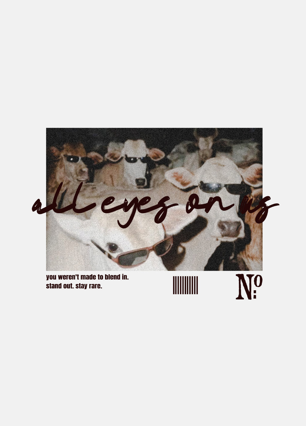 All Eyes On Us Baskılı Beyaz Regular T-Shirt