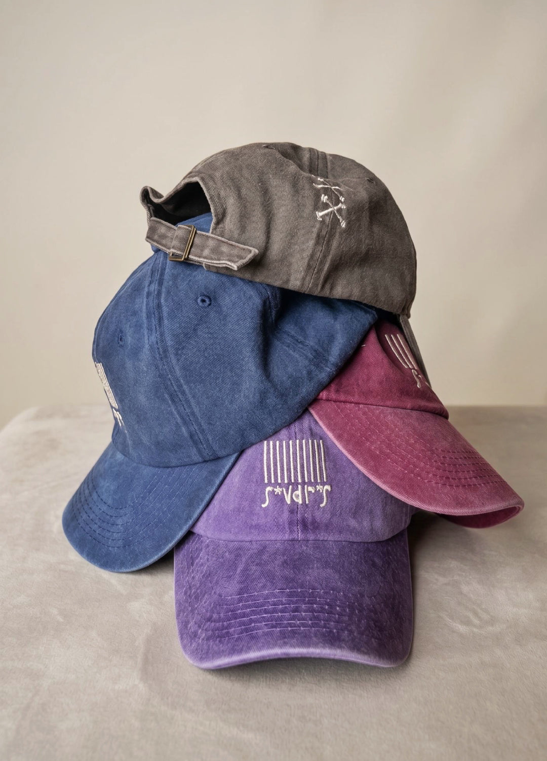 Barcode s*vdr*s Nakışlı Yıkamalı Bordo Unisex Şapka