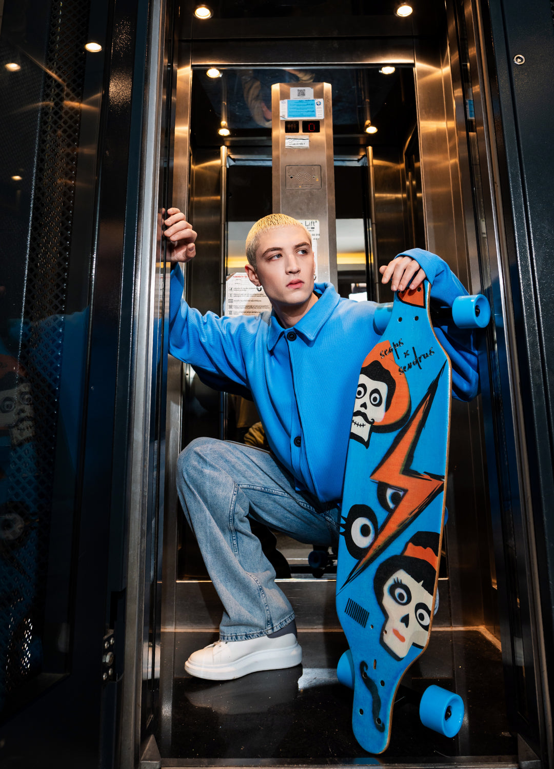 Unisex Blue Jacket Scops x Sevdrus Collab