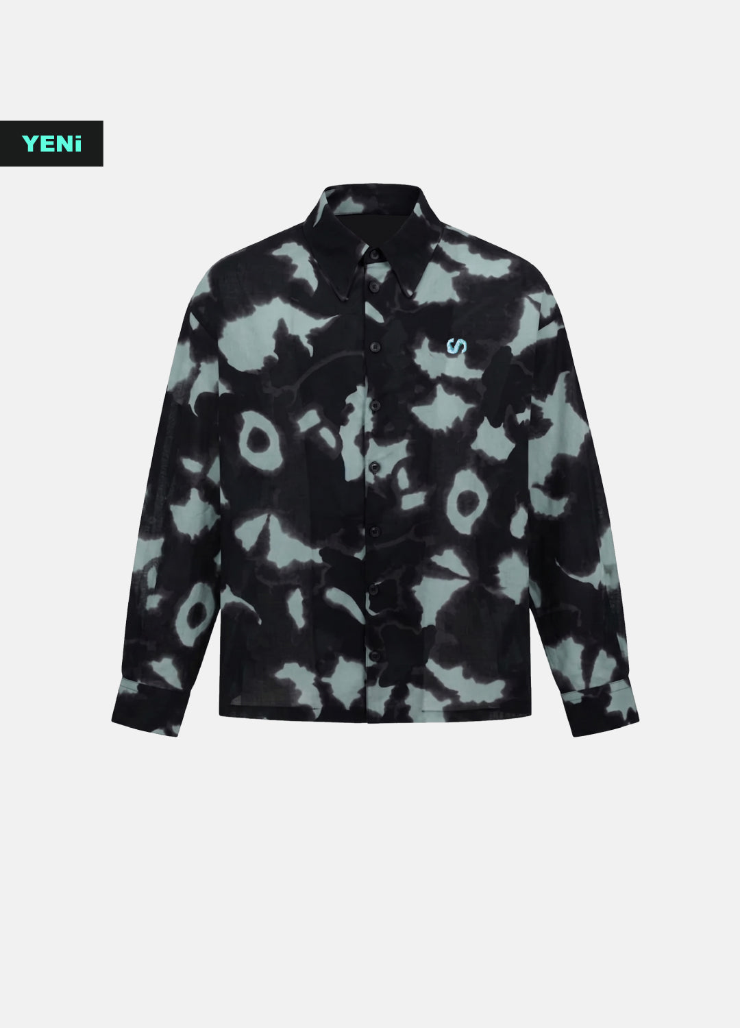 Unisex Batik Uzun Kollu İnce Gömlek