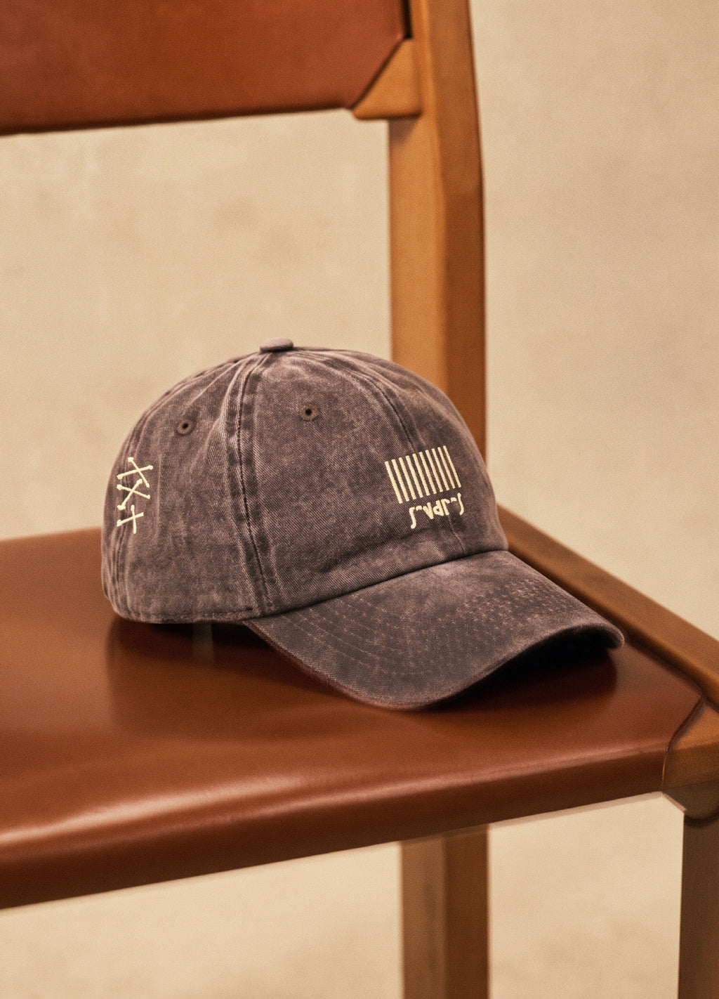 PRE ORDER - Barcode s*vdr*s Nakışlı Yıkamalı Kahverengi Unisex Şapka