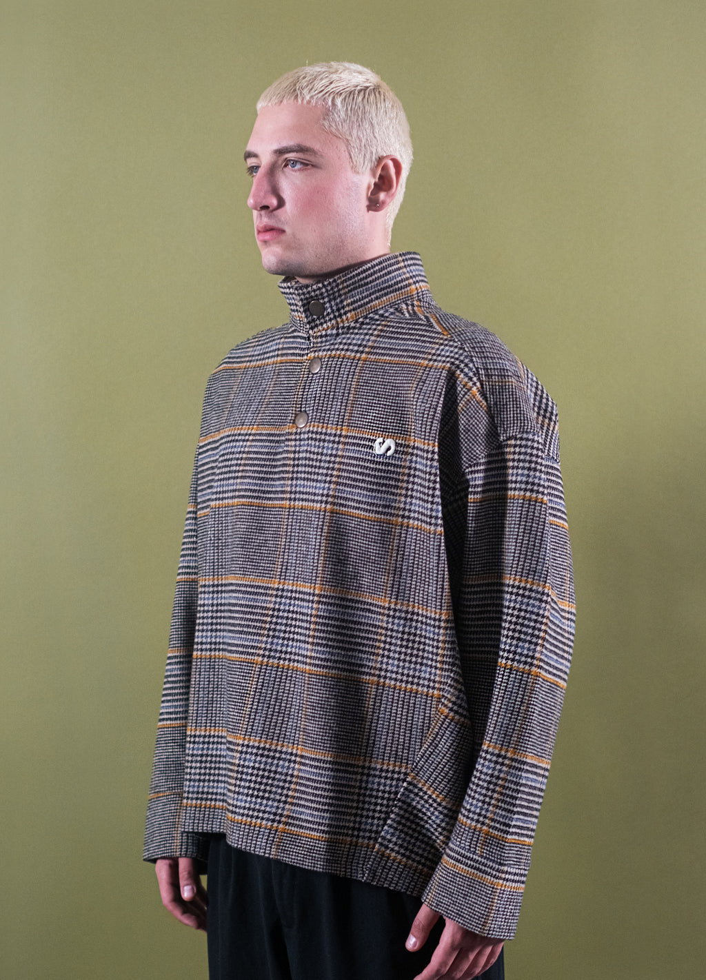 Unisex Crescendo High Collar Wool Sweatshirt