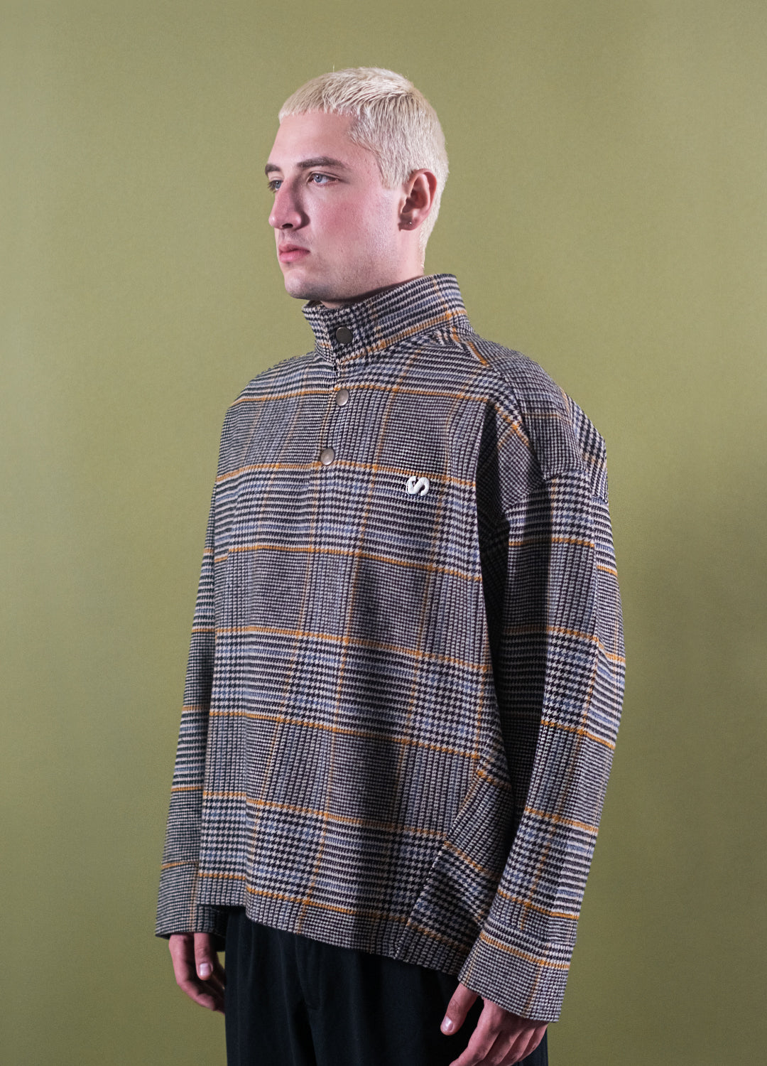 Unisex Crescendo High Collar Wool Sweatshirt