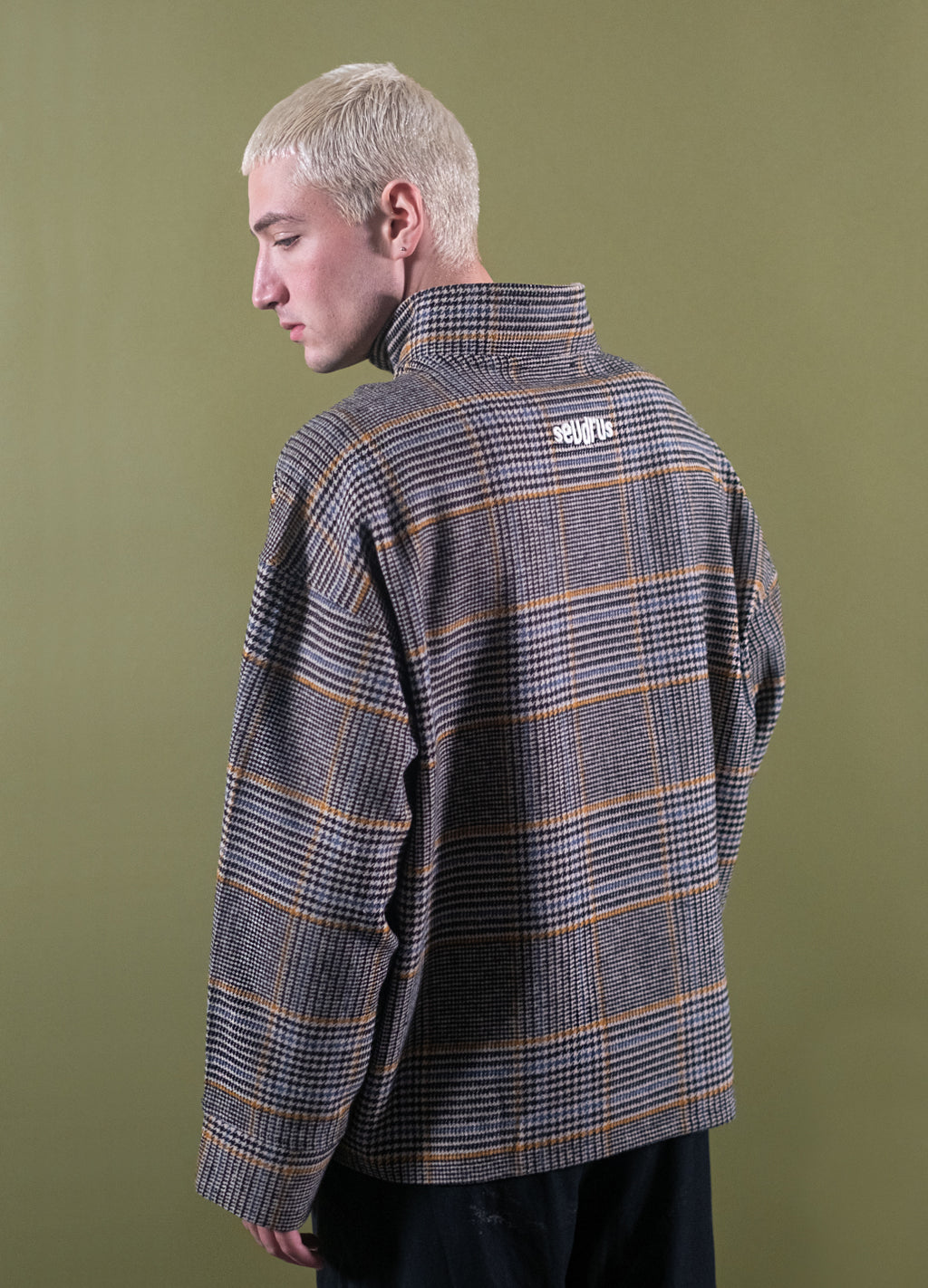 Unisex Crescendo High Collar Wool Sweatshirt